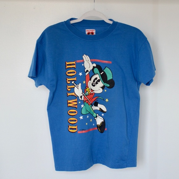 Vintage Disney Mickey Mouse Hollywood Graphic Tee: Size S - Picture 2 of 4